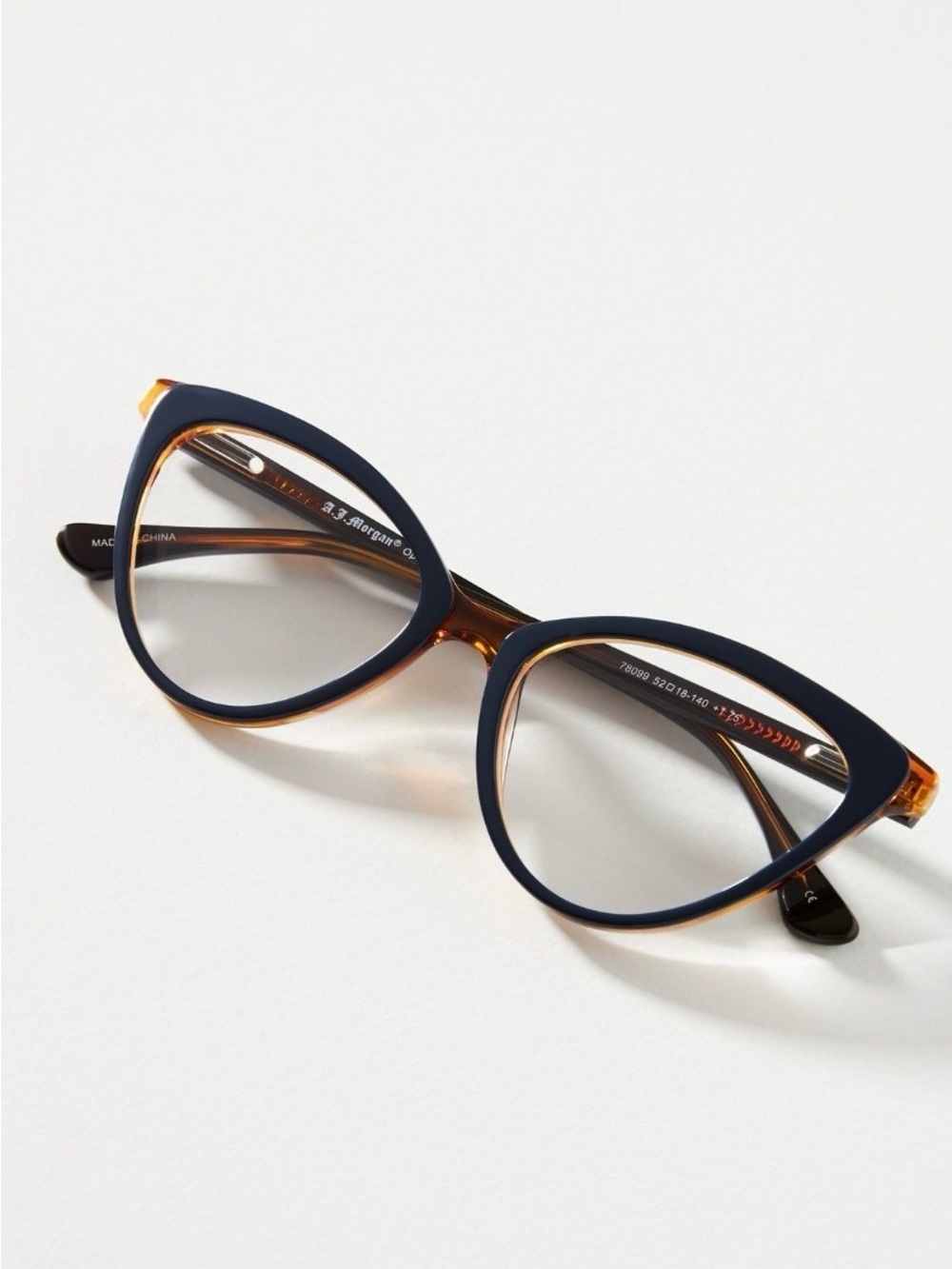 Anthropologie Catch Me Reading Black & Amber Frame